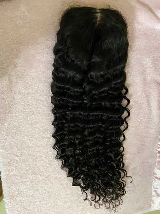 New deep wave 20in closure wig
